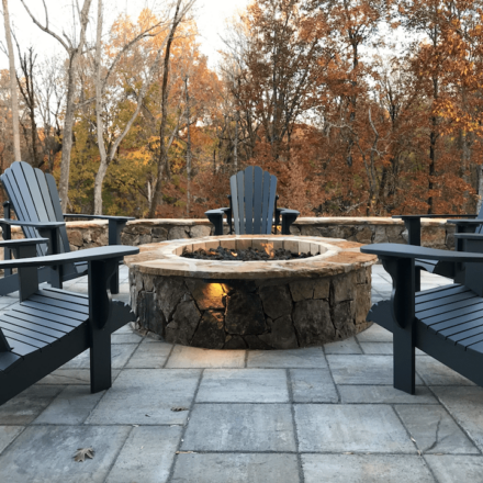 Custom Fire Pit Feature Design fire pit seating ideas
